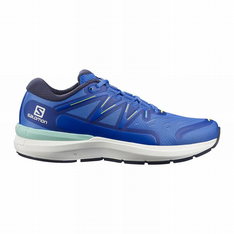 SALOMON SONIC 4 CONFIDENCE Philippines - Men's Road Running Shoes - Blue/White | 845761-FHC